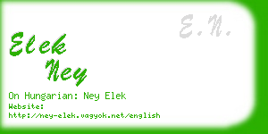 elek ney business card